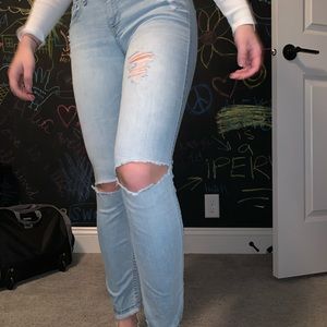 hollister skinny cropped jeans